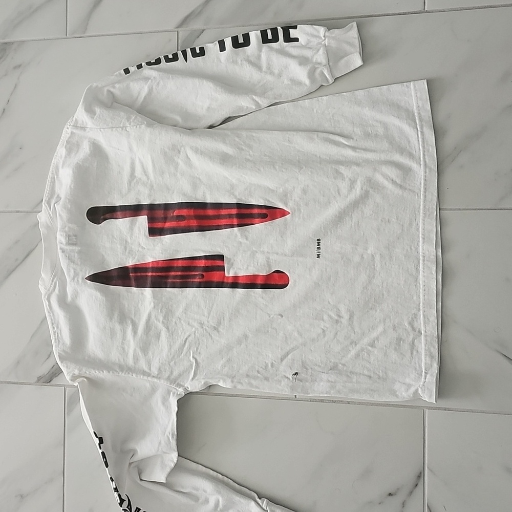 White Long Sleeve Shirt ~Eminem size medium